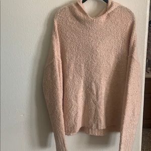 Cozy pink hooded sweater